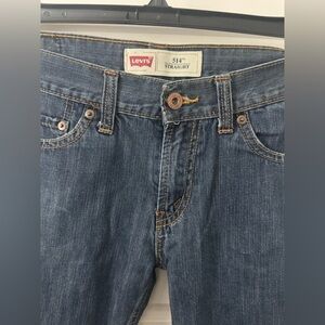 Levi's 514 Boy's Size 12Reg 26x26 Dark Wash Denim Jeans Slim Straight Fit